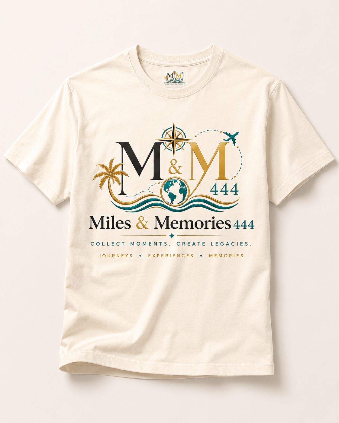 Miles & Memories classic cream logo tee