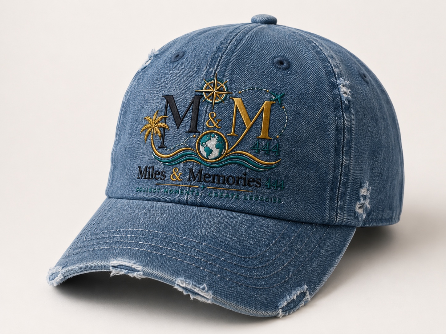 Miles & Memories vintage distressed denim cap